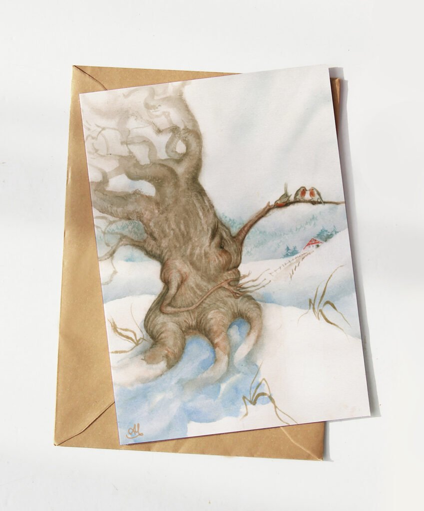 El árbol de Navidad - Postal